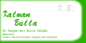 kalman bulla business card
