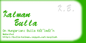 kalman bulla business card